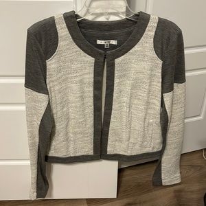 CAbi #211 Women’s size medium Shrunken Knit Cropped Moto Blazer Jacket